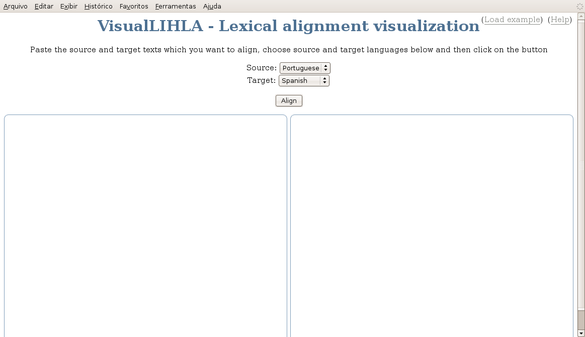 VisualLIHLA initial screen